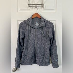 Kuhl Heather Gray Logo Zip Up Hoodie